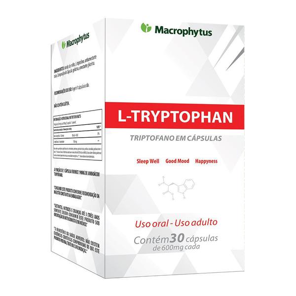 L-tryptophan 600mg - 30 Cápsulas - Macrophytus