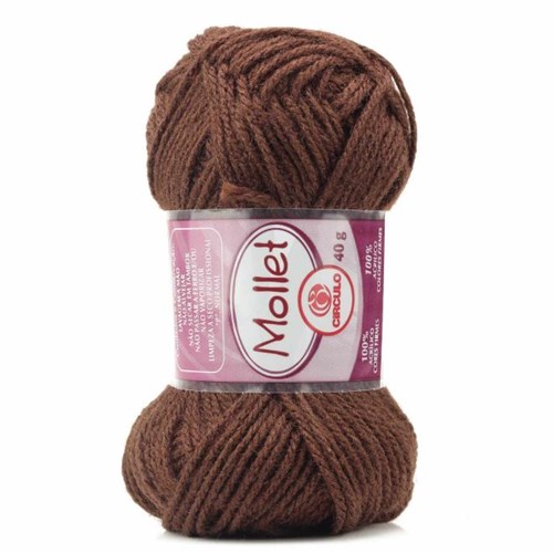 Lã Mollet 40g - Circulo - 0608-CHOCOLATE