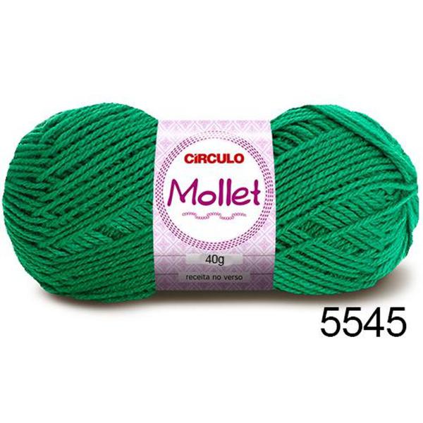 Lã Mollet 40g - Círculo - Cor 5545 Verde