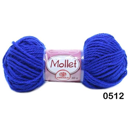 Lã Mollet Cor Azul Bic