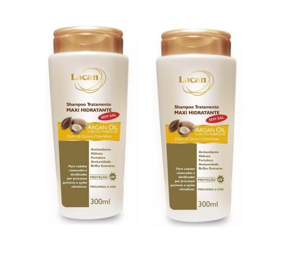 Lacan - Kit Argan Oil - Shampoo Maxi Hidratante 300ml 2 Uni