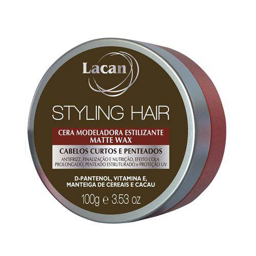 Lacan Styling Hair - Cera Modeladora Matte Wax 100g
