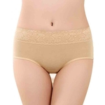 Lace fisiológicas calças de algodão Menstrual Anti-side Vazamento Underwear