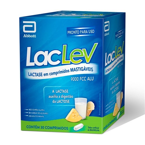 LacLev Comprimidos Mastigáveis com 30 Unidades
