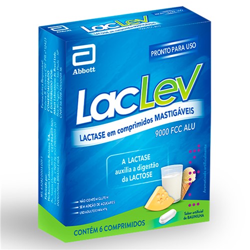 LacLev Comprimidos Mastigáveis com 6 Unidades