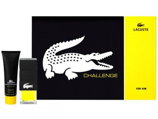 Lacoste Coffret Perfume Masculino - Challenge 50ml + Gel de Banho 50ml