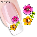 Lady Beauty Flower Floral Nail Art Sticker Tip Transferência Da água Decalque DIY Manicure