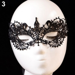 Lady Black Lace Floral Eye Mask Venetian Masquerade Acessório De Vestido De Festa