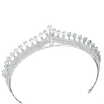 Lady Cubic Zirconia Embutidos Headband Crown Tiara Headdress Wedding Hair Accessory