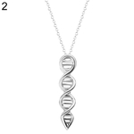 Lady Fashion DNA Double Helix Pendant Biology Molecule Necklace Jewelry Gift