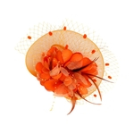Lady Flower Fascinator Hat Faixa De Cabelo Cocktail Party Headpiece Orange