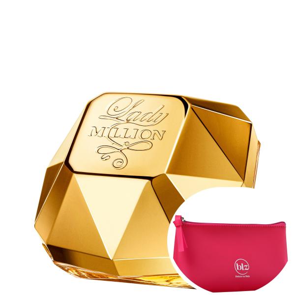 Lady Million Paco Rabanne Eau de Parfum - Perfume Feminino 30ml + Beleza na Web Pink - Nécessaire
