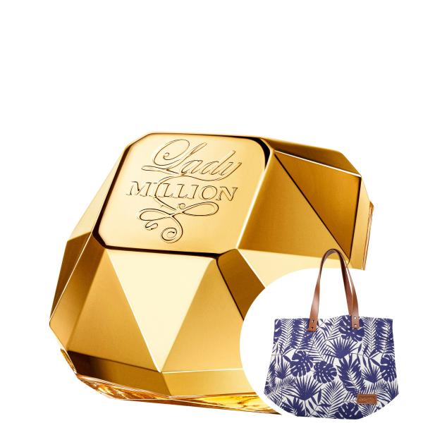 Lady Million Paco Rabanne Eau de Parfum - Perfume Feminino 30ml+Bolsa Estampada Beleza na Web
