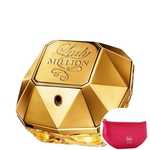 Lady Million Paco Rabanne Eau de Parfum - Perfume Feminino 50ml+Necessaire Pink com Puxador em Fita