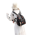 Lady Mini Backpack bonito impermeável Ombro viagem Oxford saco de pano com o Bear Pendant