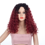 Women Fashion Lady Long Curly Purple Hair Cosplay Party Wig