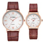 2PC Luxury Watch Men's Lady Strap Couple Quartz Wrist Watches