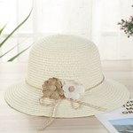 Lady Summer Beach Hat Outdoor Sun Proteção Chapéu De Palha