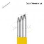 Lâmina Flox Tebori Pincel 12 Pts c/ Anvisa - Kit 20 Un.