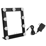 Lâmpada LED portátil 9 Espelho de maquilhagem iluminado vaidade Espelho Beleza Redutor