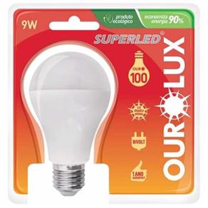 Lâmpada Super LED 9W 2700K Branco Morno Bivolt Ouro100 - Ourolux