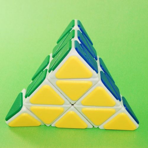 Lanlan Pyraminx Tile Puzzle Cube Branco