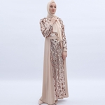 Lantejoula Bordado Vestido Formal Muçulmana De Alta Qualidade Manga Comprida Abayas Para As Mulheres Roupa Islâmica