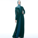 Lantejoulas Kaftan Tassel Cardigan muçulmana islâmica Robe árabe Vestido turco