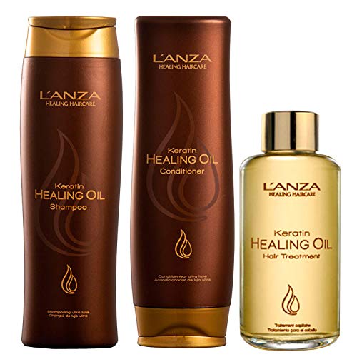 Lanza Keratin Healing Oil Treatment Kit (3 Produtos)