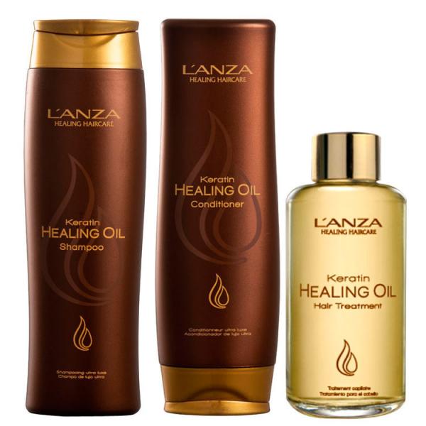 Lanza Keratin Healing Oil Treatment Kit (3 Produtos)