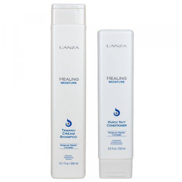 Lanza Kit Healing Moisture Shampoo Tamanu Cream 300ml + Condicionador Kukui Nut 250ml - Senscience