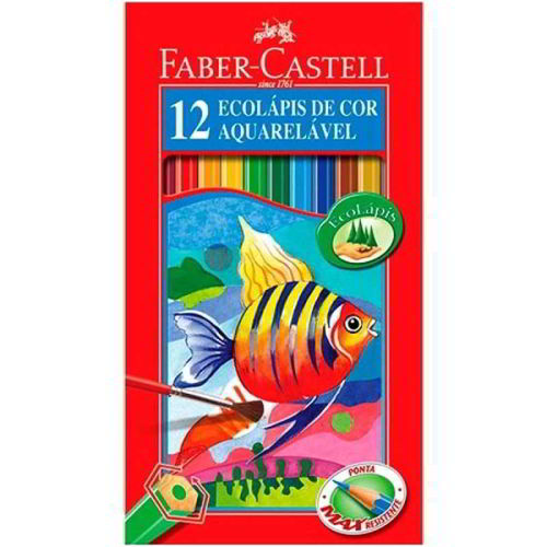 Lápis de Cor 12 Cores Aquarelavel Faber-castell