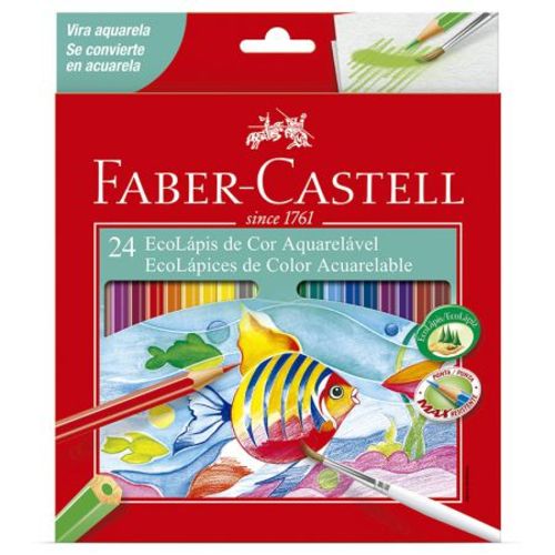 Lápis de Cor 24 Cores - Aquarelável - 120224G - Faber-Castell