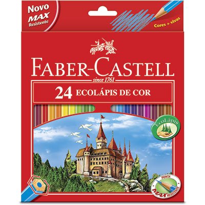 Lápis de Cor 24 Cores Sextavado Faber Castell