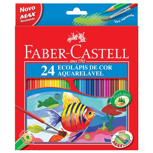 Lápis de Cor Aquarelável 24 Cores Faber Castell