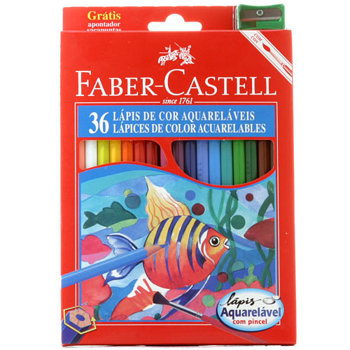 Lápis de Cor Aquarelável 36 Cores - Faber-Castell