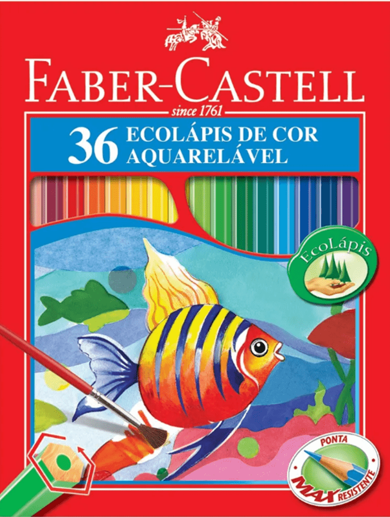 Lápis de Cor Aquarelável 36 Cores Faber Castell