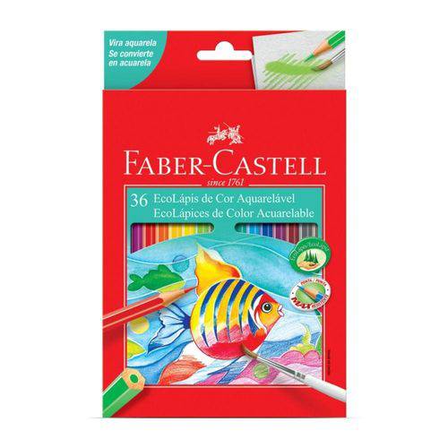 Lápis de Cor Aquarelável Faber-Castell EcoLápis 36 Cores