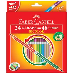 Lápis de Cor Bicolor Faber-Castell - 24 Lápis/48 Cores