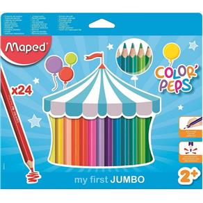Lápis de Cor Color`Peps Jumbo 24 Cores Maped
