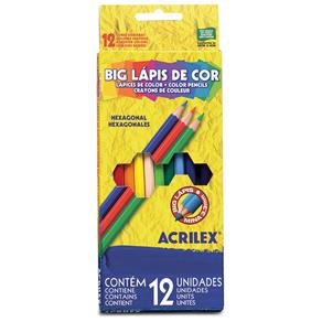 Lápis de Cor com 12 Cores - Acrilex