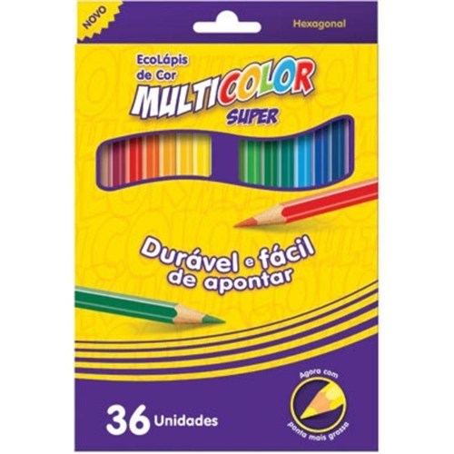 Lapis de Cor Cx C/36 Multicolor Super