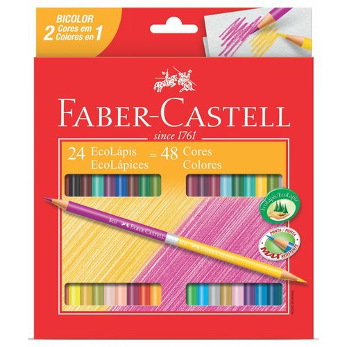Lápis de Cor Faber Castell Bicolor 048 Cores 120624G
