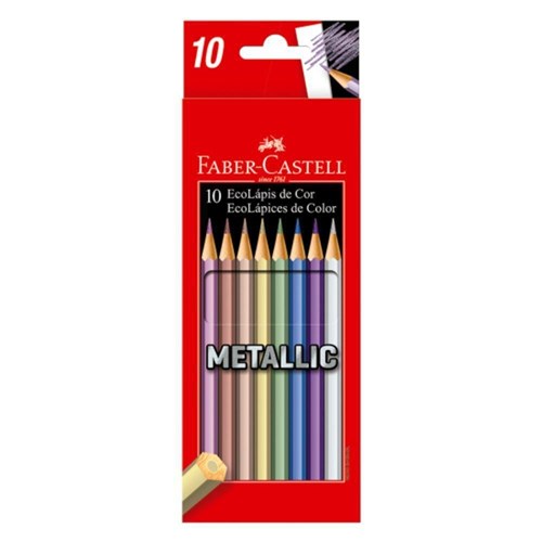Lápis de Cor Metallic 10 Cores Faber-Castell