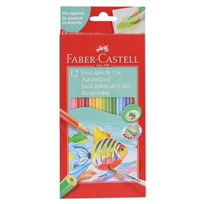 Lápis de Cor Sextavado Aquarelável Faber Castell - 12 Cores