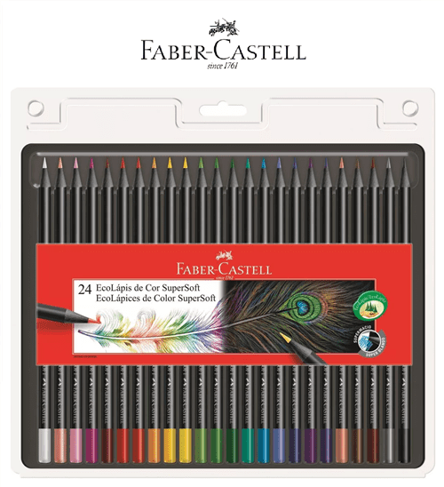 Lápis de Cor Super Soft Faber Castell 24 Cores