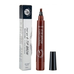 Lápis de sobrancelha impermeável Dica Fork 4 Cabeça de Belas Esboço Líquido sobrancelha Enhancer Dye Tint Pen