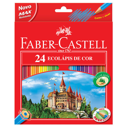 Lápis Ecolápis 24 Cores Faber Castell ES PM