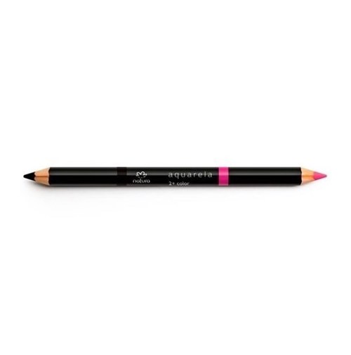 Lápis para Olhos e Boca 2+Color Preto e Pink [Aquarela - Natura]