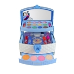 Caixa de maquiagem crianças Meninas Predend Play Cosméticos Set Sombra Blush Lipgloss Escova Espelho Kit de Brinquedo Cosmético